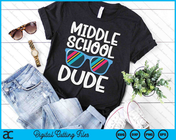 Middle School Dude Back To School SVG PNG Digital Cutting File