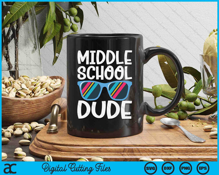 Middle School Dude Back To School SVG PNG Digital Cutting File