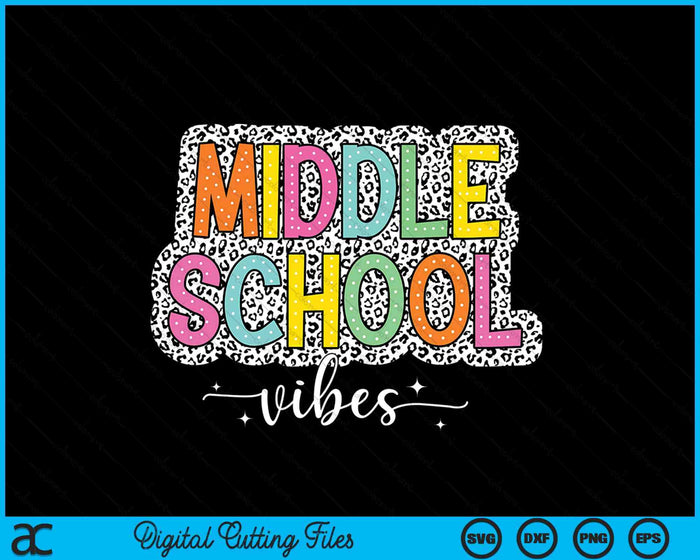 Middle School Squad Back To School Dalmatian Dots SVG PNG Digital Printable Files