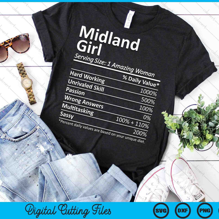Midland Girl TX Texas Funny City Home Roots SVG PNG Digital Cutting Files