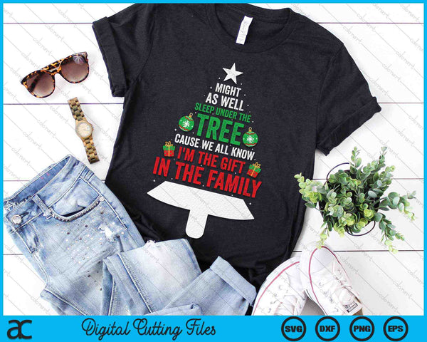 Might As Well Sleep Under The Tree Funny Christmas SVG PNG Digital Cutting Files