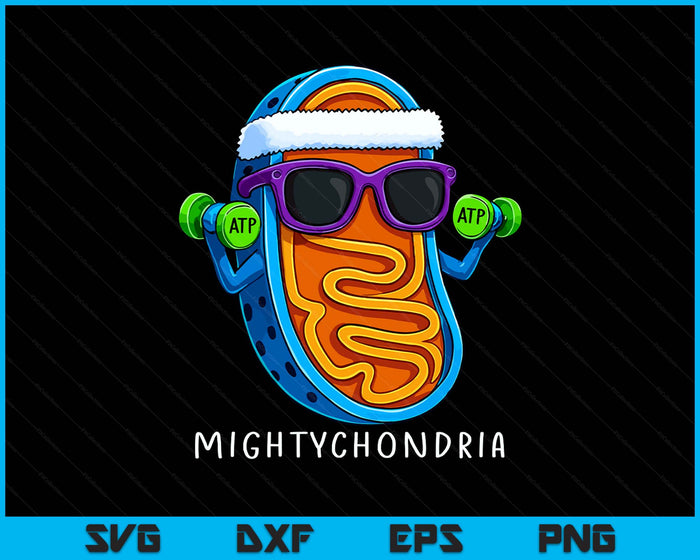 Mightychondria Cellular Biology Science Teacher Funny SVG PNG Digital Printable Files