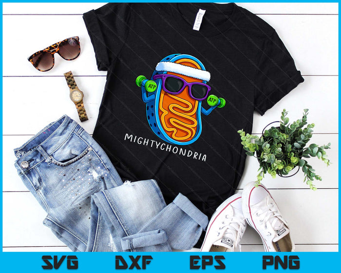 Mightychondria Cellular Biology Science Teacher Funny SVG PNG Digital Printable Files