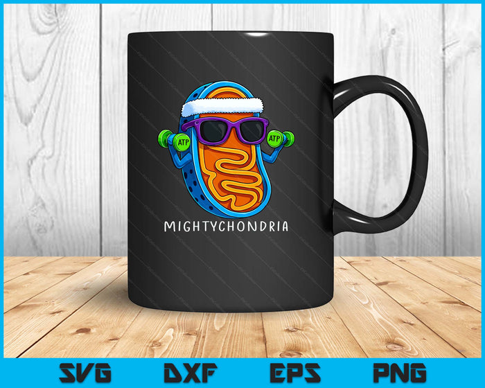 Mightychondria Cellular Biology Science Teacher Funny SVG PNG Digital Printable Files