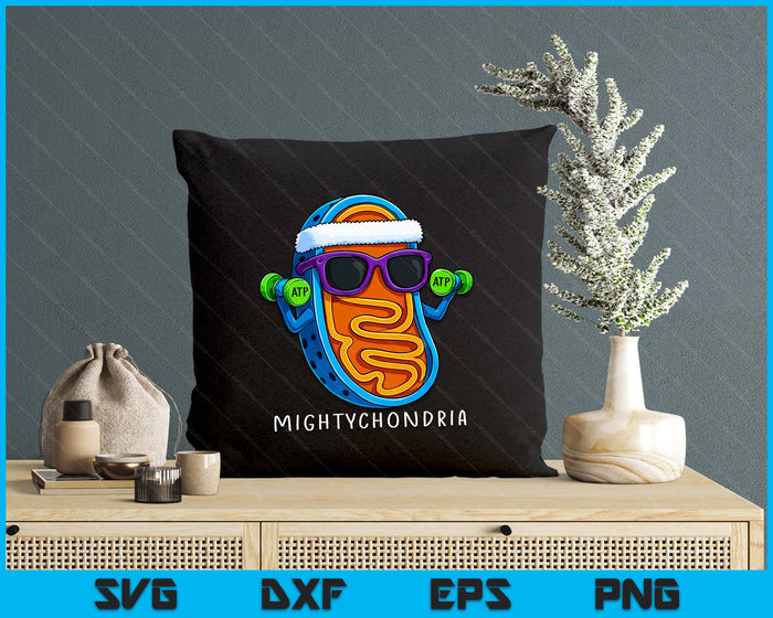 Mightychondria Cellular Biology Science Teacher Funny SVG PNG Digital Printable Files