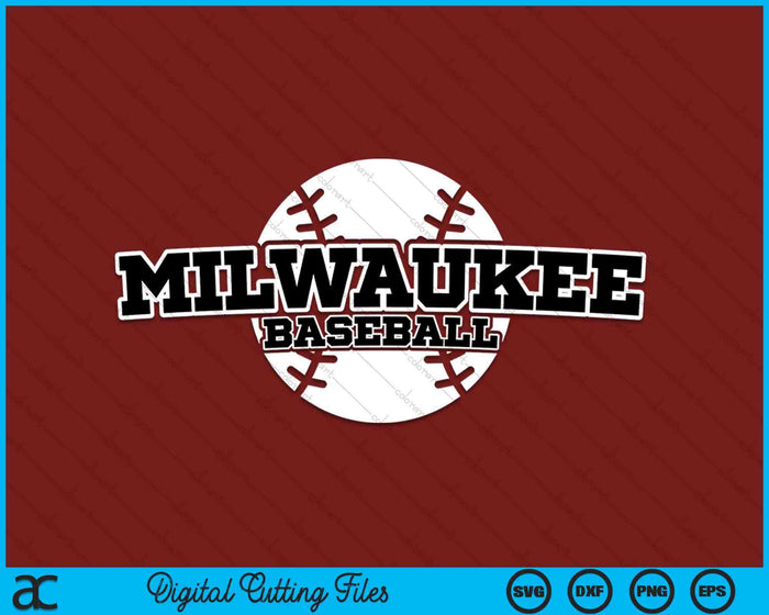 Milwaukee honkbal blok lettertype SVG PNG digitale snijbestanden