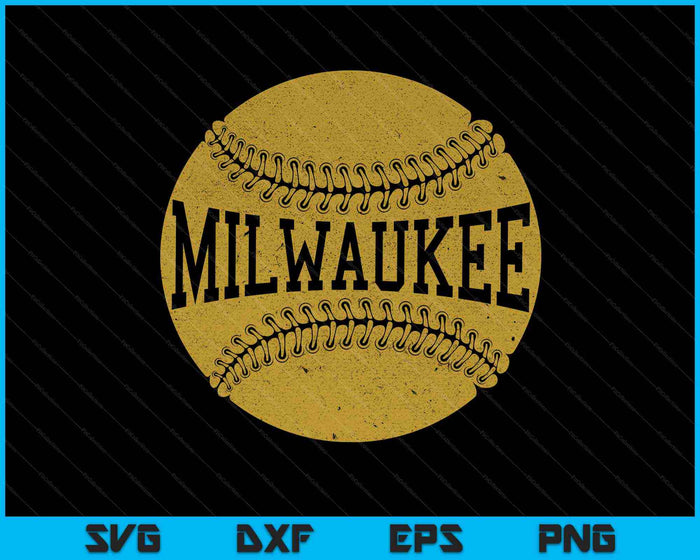 Milwaukee Baseball Fan SVG PNG Cutting Printable Files