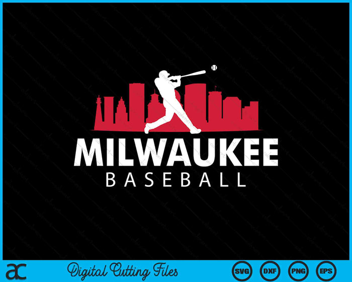 Milwaukee Baseball Vintage Minimalist Retro Baseball Lover SVG PNG Digital Printable Files