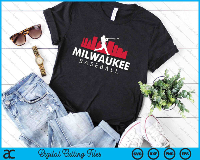 Milwaukee Baseball Vintage Minimalist Retro Baseball Lover SVG PNG Digital Printable Files