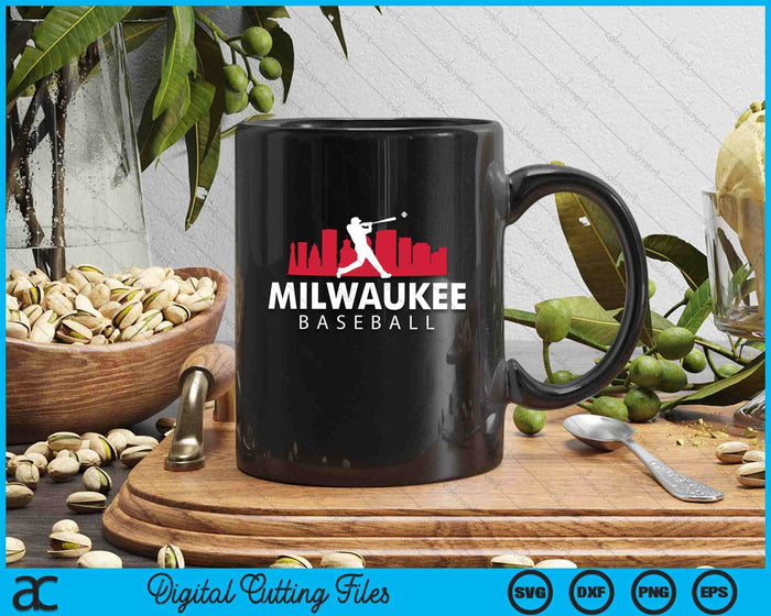 Milwaukee Baseball Vintage Minimalist Retro Baseball Lover SVG PNG Digital Printable Files