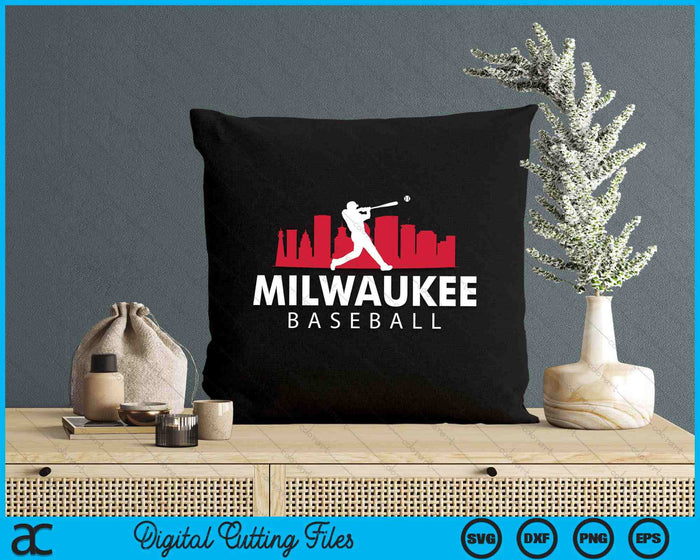 Milwaukee Baseball Vintage Minimalist Retro Baseball Lover SVG PNG Digital Printable Files