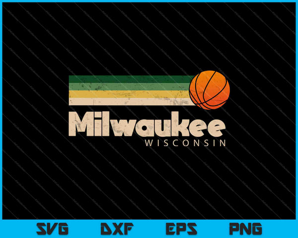 Milwaukee Baloncesto B-Ball City SVG PNG Cortar archivos imprimibles