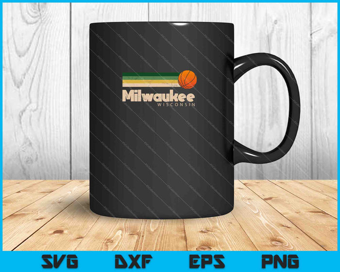 Milwaukee Baloncesto B-Ball City SVG PNG Cortar archivos imprimibles