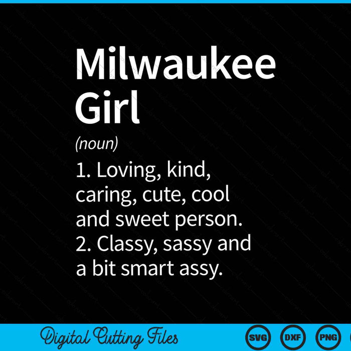Milwaukee Girl WI Wisconsin Home Roots SVG PNG Archivo de corte digital