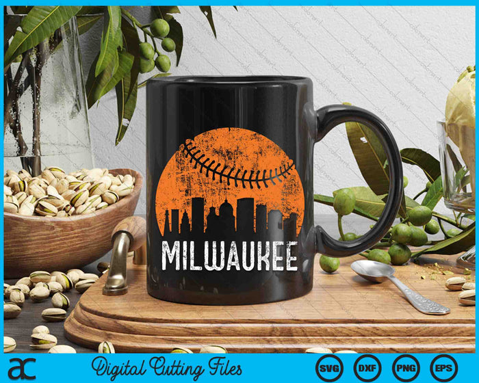 Milwaukee Skyline Milwaukee Baseball SVG PNG Printable Cutting Files