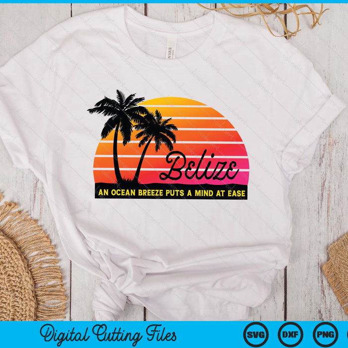 Mind At Ease Belize Souvenir Relax Ocean SVG PNG Digital Printable Files
