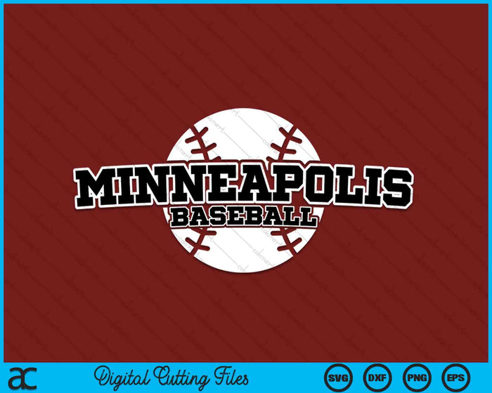 Minneapolis honkbal blok lettertype SVG PNG digitale snijbestanden