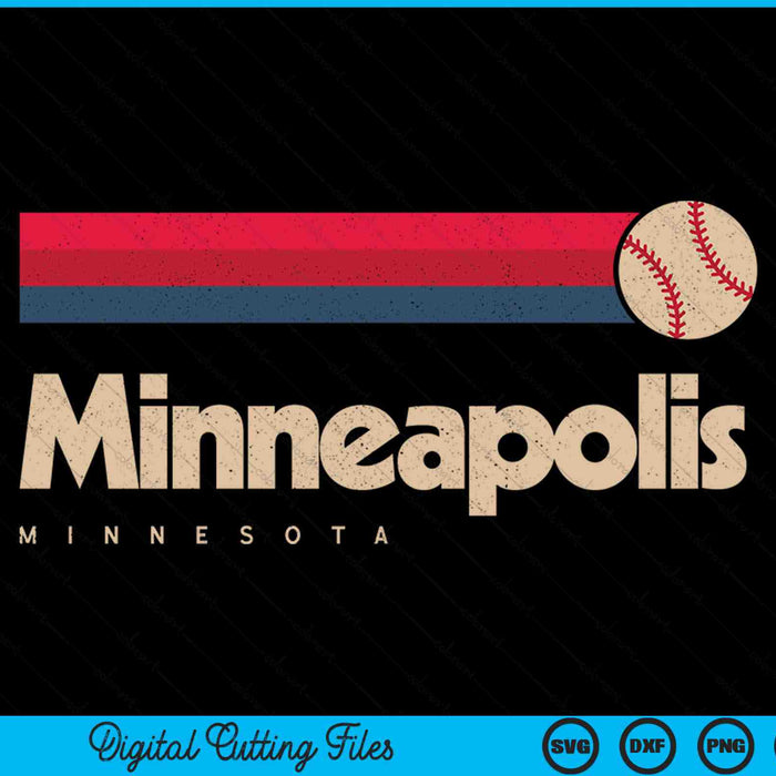 Minneapolis baseball city Minnesota retro Minneapolis SVG PNG cut file for Cricut