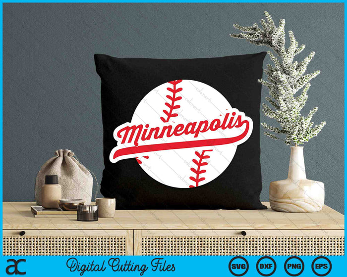 Minneapolis honkbal Vintage Minneapolis Pride Love City rode SVG PNG digitale snijbestanden 