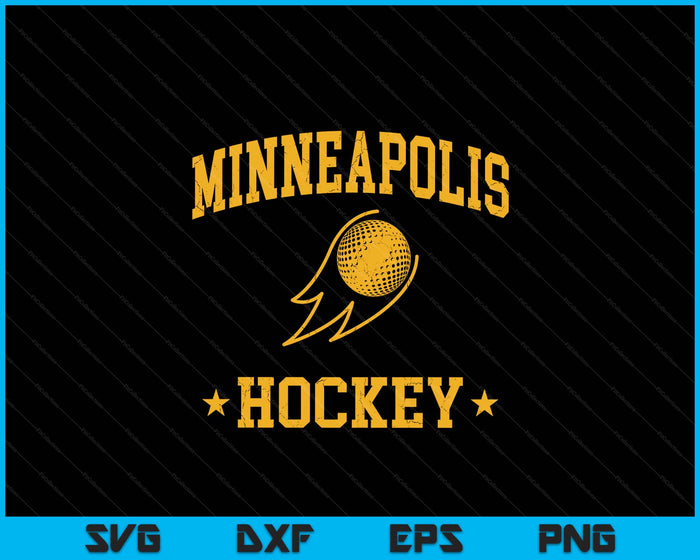 Minneapolis Hockey Vintage Gameday Retro Hockey Lover SVG PNG Digital Printable Files