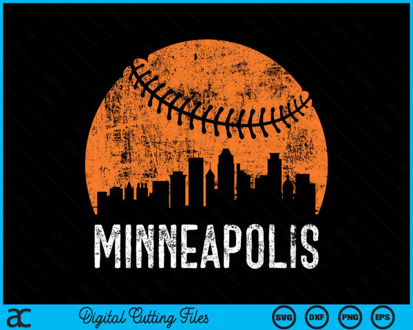 Minneapolis Skyline Minneapolis Baseball SVG PNG Digital Cutting Files