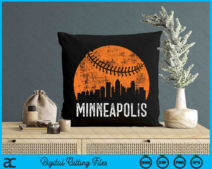 Minneapolis Skyline Minneapolis Baseball SVG PNG Digital Cutting Files