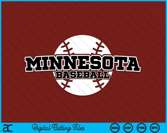 Minnesota honkbal blok lettertype SVG PNG digitale snijbestanden
