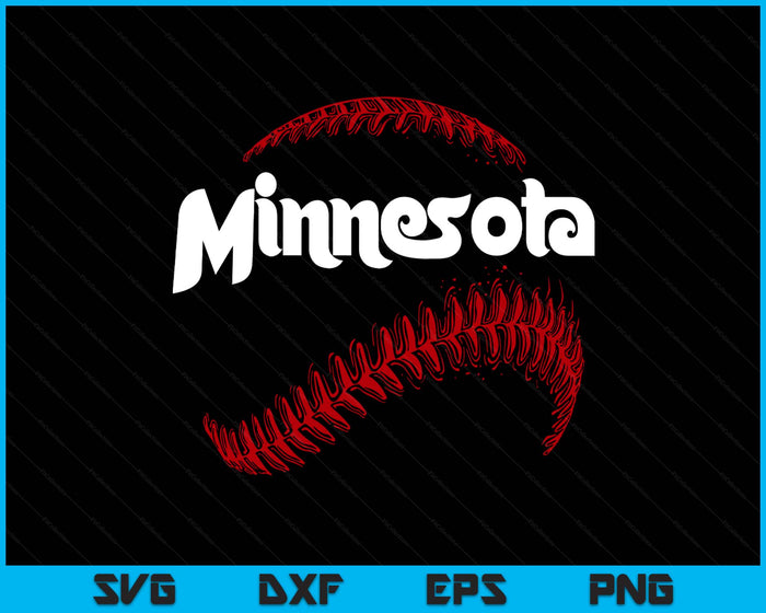 Minnesota Baseball Lovers Vintage Baseball Lovers Fans SVG PNG Digital Printable Files