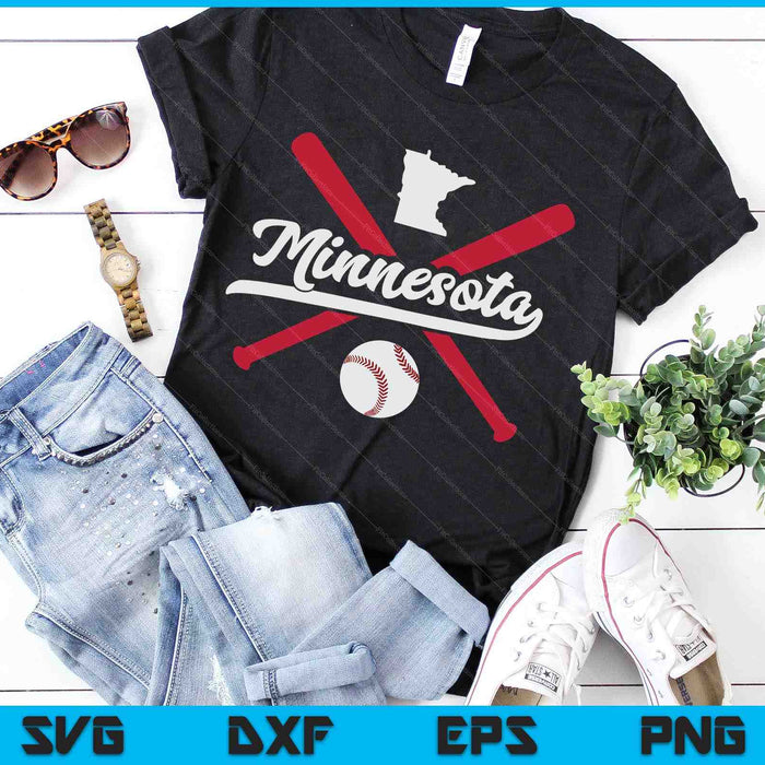 Minnesota Baseball Vintage State Pride Love City SVG PNG Digital Cutting Files