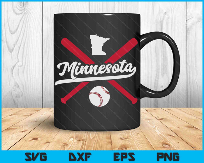 Minnesota Baseball Vintage State Pride Love City SVG PNG digitale snijbestanden