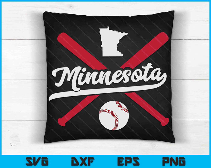 Minnesota Baseball Vintage State Pride Love City SVG PNG digitale snijbestanden