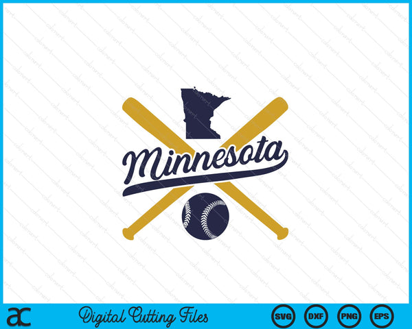 Minnesota Baseball Vintage Wisconsin Pride Love City SVG PNG Digital Cutting Files