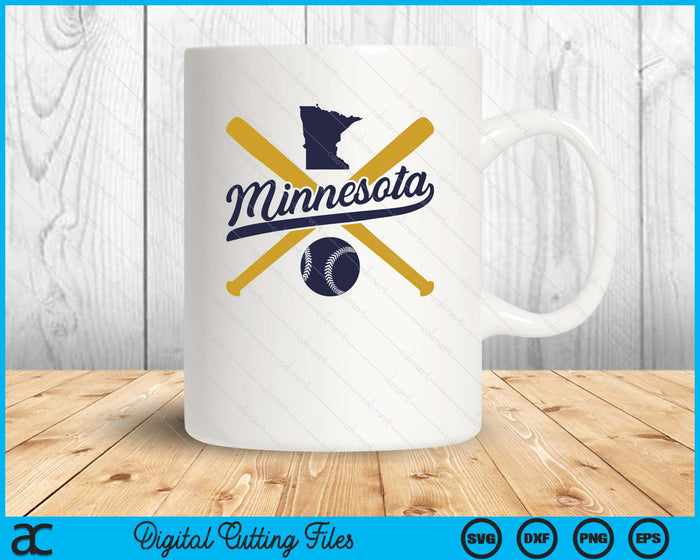 Minnesota Baseball Vintage Wisconsin Pride Love City SVG PNG Digital Cutting Files