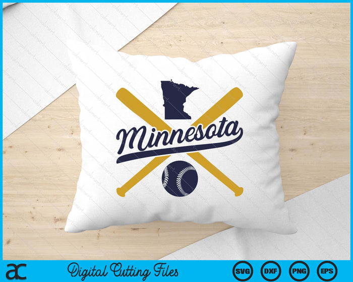 Minnesota Baseball Vintage Wisconsin Pride Love City SVG PNG Digital Cutting Files