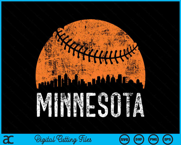 Minnesota Skyline Minnesota Baseball SVG PNG Digital Cutting Files