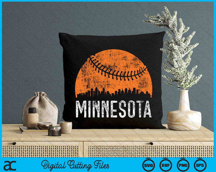 Minnesota Skyline Minnesota Baseball SVG PNG Digital Cutting Files