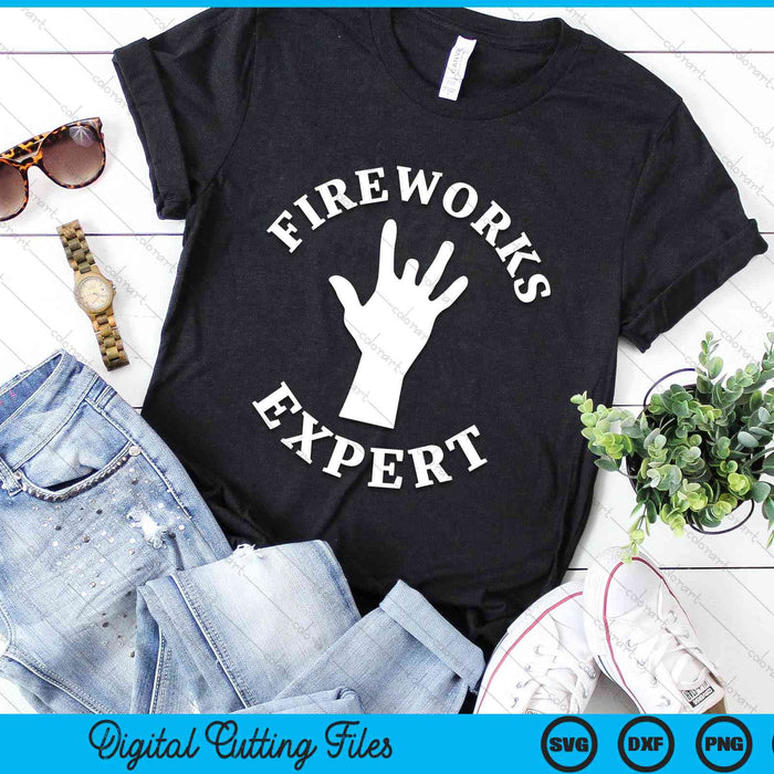 Missing Finger Fireworks Expert 4th Of July SVG PNG Digital Cutting Files