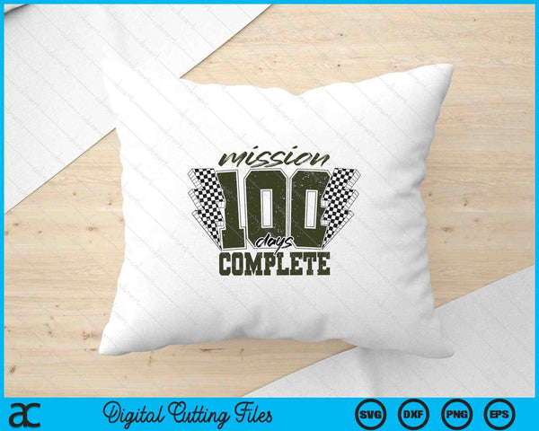 Mission 100 Days Complete Military 100 Days Of School SVG PNG Digital Printable Files