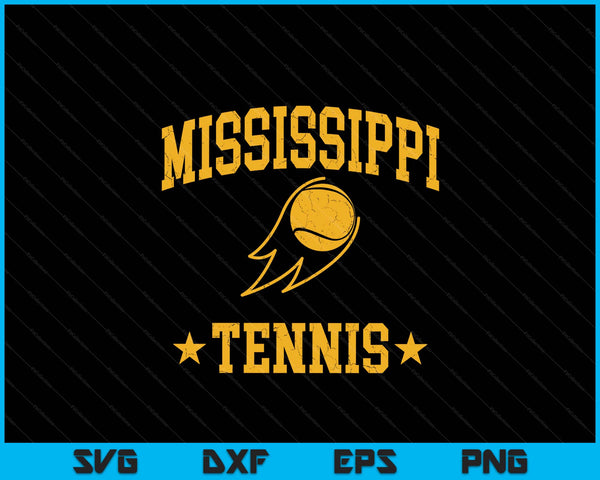Mississippi rapids tennis vintage gameday retro tennis lover SVG cut file