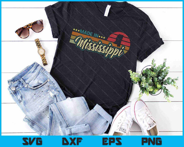 Mississippi State Vintage Proud Women SVG PNG Cutting Printable Files - on a t-shirt