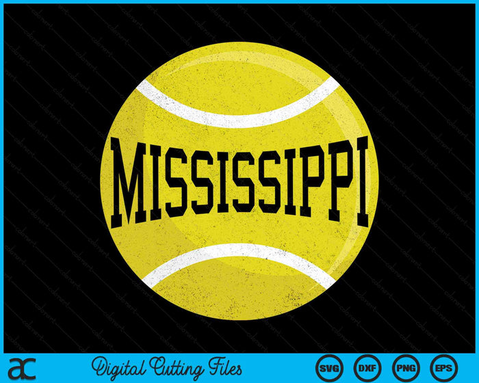 Mississippi Tennis Fan SVG PNG Digital Cutting Files