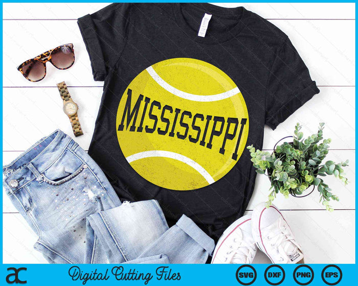 Mississippi Tennis Fan SVG PNG Digital Cutting Files