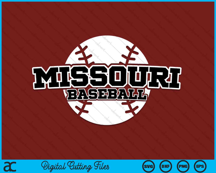 Missouri honkbal blok lettertype SVG PNG digitale snijbestanden