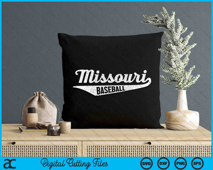 Missouri honkbal script vintage noodlijdende SVG PNG digitale snijden-bestanden 