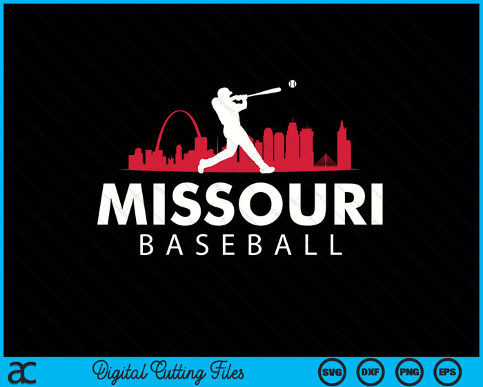 Missouri Baseball Vintage Minimalist Retro Baseball Lover SVG PNG Digital Printable Files