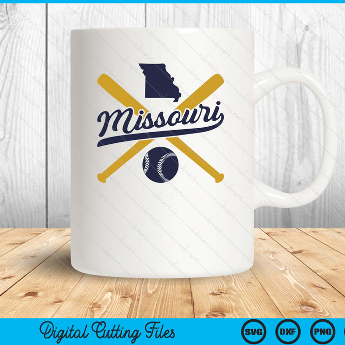 Missouri Baseball Vintage Wisconsin Pride Love City SVG PNG Digital Cutting Files