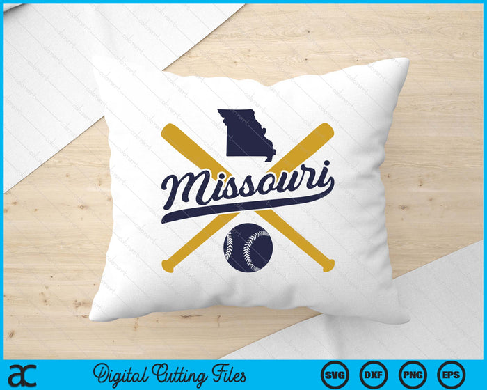 Missouri Baseball Vintage Wisconsin Pride Love City SVG PNG Digital Cutting Files