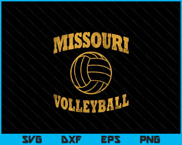 Missouri Volleyball Classic Vintage Distressed SVG PNG Digital Cutting Files