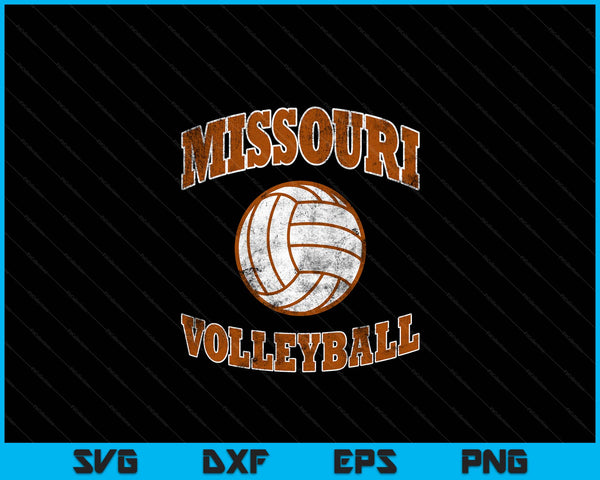 Missouri Volleyball Vintage Distressed SVG PNG Digital Cutting Files