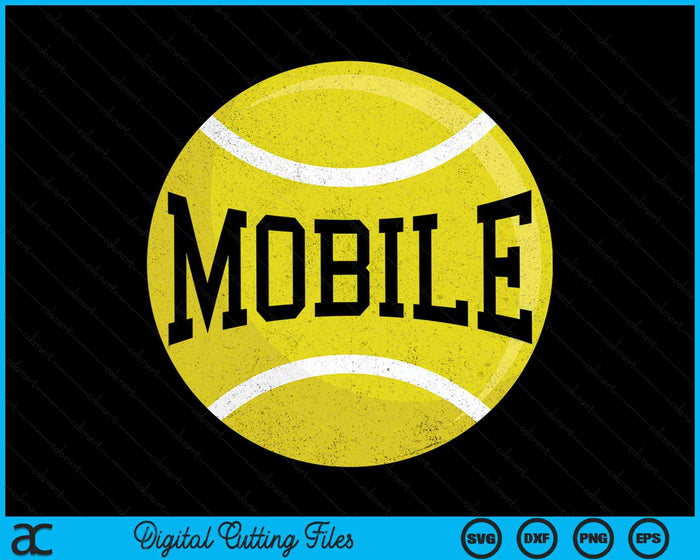 Mobile Tennis Fan SVG PNG Digital Cutting Files